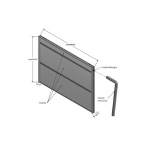Tabliczka przydrzwiowa modułowa 64 mm